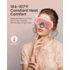 imageRENPHO Eye Massager with Heat Compression Customized Eye Care Machine Heated Sleep Mask for Eye Strain Relief Migraine Relief Improve Sleep Birthday Gifts for Women MenFpink