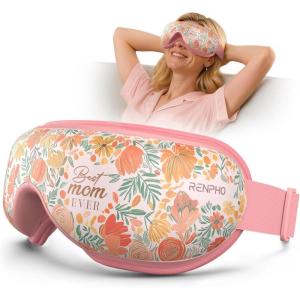 imageRENPHO Eye Massager with Heat Compression Customized Eye Care Machine Heated Sleep Mask for Eye Strain Relief Migraine Relief Improve Sleep Birthday Gifts for Women MenOrange
