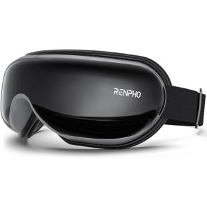 imageRENPHO Eye Massager with Heat Compression Customized Eye Care Machine Heated Sleep Mask for Eye Strain Relief Migraine Relief Improve Sleep Birthday Gifts for Women MenBblack