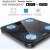 imageRENPHO Bluetooth Body Fat Scale Digital Weight Scale Bathroom Smart Body Composition Analyzer Smart Bluetooth Digital Measuring Tape with Lock Hook