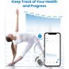 imageRENPHO Bluetooth Body Fat Scale Digital Weight Scale Bathroom Smart Body Composition Analyzer Smart Bluetooth Digital Measuring Tape with Lock Hook
