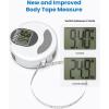 imageRENPHO Digital Bathroom Scale Highly Accurate Body Weight Scale with Lighted LED Display Smart Bluetooth Digital Measuring Tape with Lock Hook Retractable Function