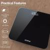 imageRENPHO Digital Bathroom Scale Highly Accurate Body Weight Scale with Lighted LED Display Smart Bluetooth Digital Measuring Tape with Lock Hook Retractable Function