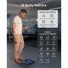 imageRENPHO Digital Food Scale with Nutritional Calculator Stainless Steel Smart Body Scale with BMI Body Fat Muscle Mass
