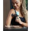 imageRENPHO Mini Thermal Massage Gun with Heat Portable Deep Tissue Percussion Massager Color Silicone Sleeves Travel Size with Carry Case Olive DrabMint
