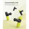 imageRENPHO Mini Thermal Massage Gun with Heat Portable Deep Tissue Percussion Massager Color Silicone Sleeves Travel Size with Carry Case Olive DrabNeon Green
