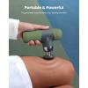 imageRENPHO Mini Thermal Massage Gun with Heat Portable Deep Tissue Percussion Massager Color Silicone Sleeves Travel Size with Carry Case Olive DrabOlive Drab