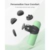 imageRENPHO Mini Thermal Massage Gun with Heat Portable Deep Tissue Percussion Massager Color Silicone Sleeves Travel Size with Carry Case Olive DrabSpearmint