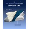 imageRENPHO Ultra Pain Relief Neck Pillow Ergonomic Contour Memory Form Pillow for Side Back Stomach Sleeper with 2 Cooling Pillowcases Orthopedic Cervical Pillow for Adult