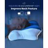 imageRENPHO Ultra Pain Relief Neck Pillow Ergonomic Contour Memory Form Pillow for Side Back Stomach Sleeper with 2 Cooling Pillowcases Orthopedic Cervical Pillow for Adult