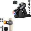 imageRENPHO Massage Gun Deep Tissue with Charging Stand Heat and Cold Head Mini Thermal Massage Gun with Heat Portable Deep Tissue Percussion Massager