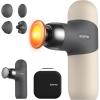 imageRENPHO Mini Thermal Massage Gun with Heat Portable Deep Tissue Percussion Massager Color Silicone Sleeves Travel Size with Carry Case Olive DrabGrey