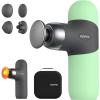 imageRENPHO Mini Thermal Massage Gun with Heat Portable Deep Tissue Percussion Massager Color Silicone Sleeves Travel Size with Carry Case Olive DrabSpearmint
