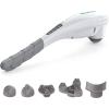 imageRENPHO Rechargeable Handheld Back Massager Cordless Electric Neck Massage Tool for Shoulder Foot Leg Calf Gifts for Women and MenCwhite