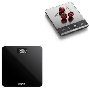 imageRENPHO Digital Bathroom Scale and Digital Kitchen Scale Bundle