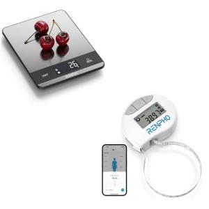 imageRENPHO Food Scale 11 Lbs and Smart Tape Measure Bundle 60in