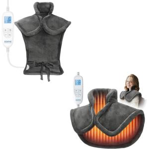 imageRENPHO Heating Pad for Neck and Shoulders and Back FAS HSA Eligible Christmas Birthday Gfits for Women Men Mon Dad