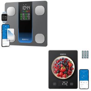 imageRENPHO Kitchen Scale Renpho Smart Scale for Body Weight with Large LED Display
