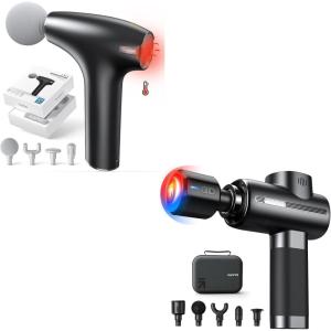imageRENPHO Lite Massage Gun with Heat ampamp Thermacool Massage Gun Deep Tissue with Heat and Cold Head