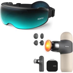 imageRENPHO Mini Thermal Massage Gun with Heat Eye Massager with Mist ampamp Temple Massage