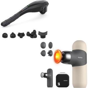 imageRENPHO Mini Thermal Massage Gun with Heat Rechargeable Hand Held Deep Tissue Massager for Muscles Back FSA HSA Eligible