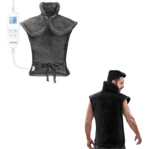 imageRENPHO Christmas Gifts for Women Men Mom Dad Heating Pad for Back Pain Relief FSA HSA Eligible 24quotx33quot and 24quotx37quot Electric Neck Shoulder Heat Pad AutoOff ETL Certified Gray