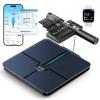imageRENPHO Smart Scale for Body Weight 8Electrode Body Composition Scale with BMI Body Fat Muscle Mass Rechargeable Body Fat Scale with FullColor TFT LCD on Handle MorphoScan Nova