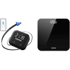 imageRENPHO Scale for Body Weight and Smart Body Measuring Tape Rechargeable Tape Measure with LED Display