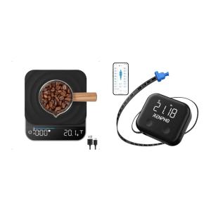 imageRENPHO Smart Body Measuring Tape and Coffee Scale Espresso Scale with Timer 01g High Precision Rechargeable Pour Over Coffee Scale