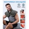 imageRENPHO Heating Pad for Back Pain Relief Birthday Christmas Gifts for Men Dad Him FSA HSA Eligible 24quotx37quot and 24quotx33quot Electric Heat Pad for Neck and Shoulders ETL Certified Gray