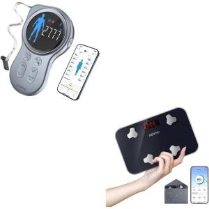imageRENPHO Smart Tape Measure with Large Display RENPHO Travel Scale for Body Weight Mini Bathroom Scale for Body Fat