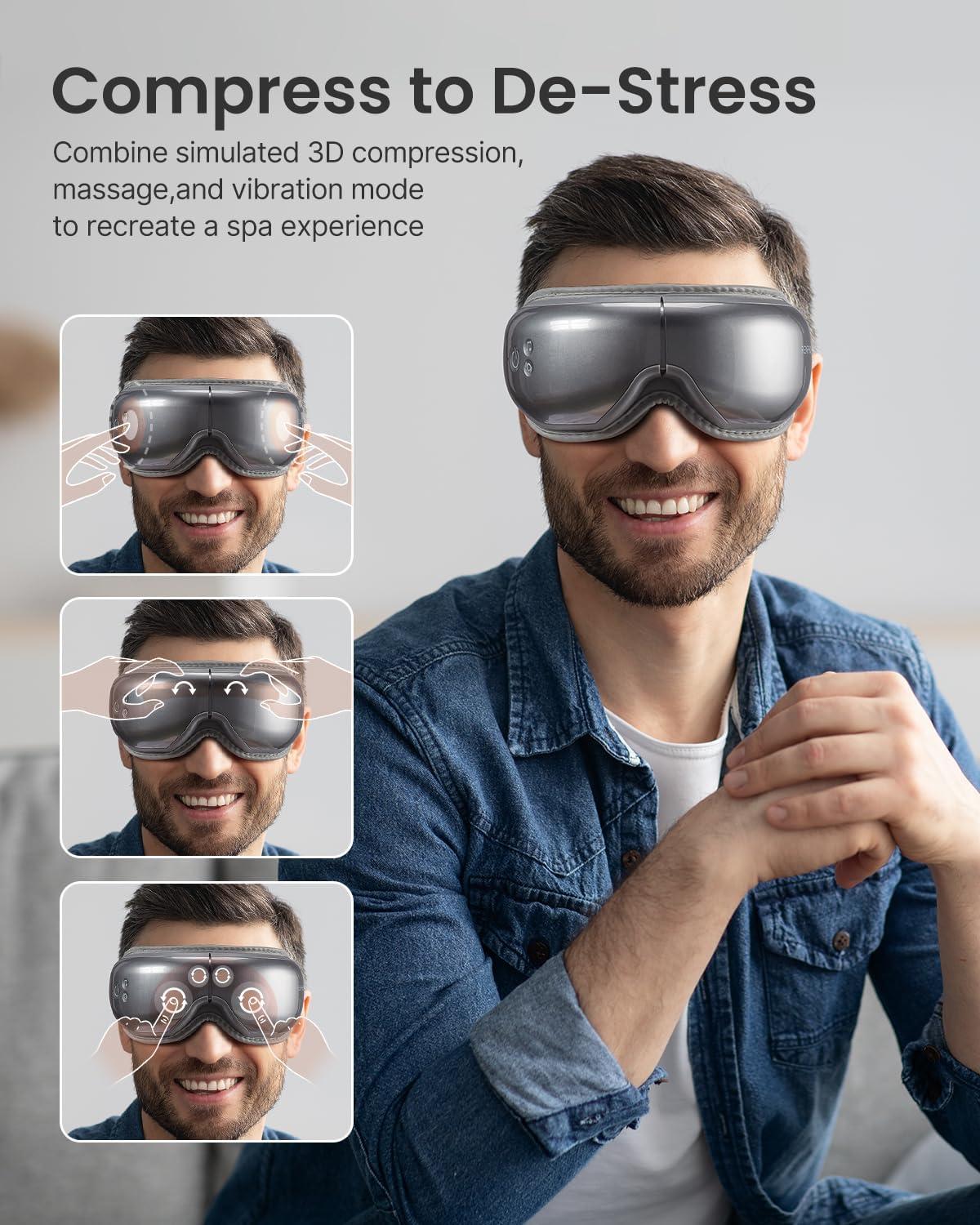 imageActive Massage Gun Deep Tissue Percussion Mini Handheld Massager Gun Eye Massager Eyeris 1 Eye Mask with HeatBluetooth Music