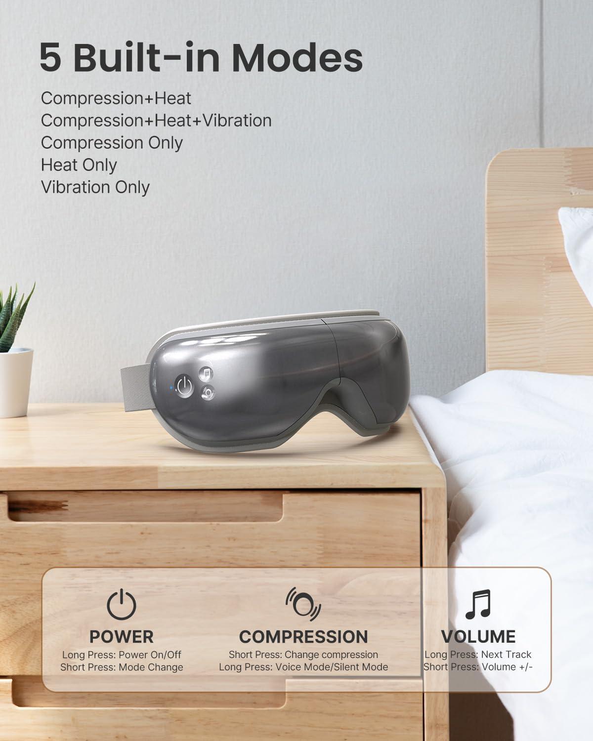 imageActive Massage Gun Deep Tissue Percussion Mini Handheld Massager Gun Eye Massager Eyeris 1 Eye Mask with HeatBluetooth Music
