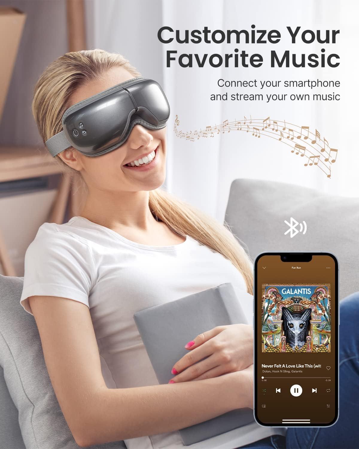 imageActive Massage Gun Deep Tissue Percussion Mini Handheld Massager Gun Eye Massager Eyeris 1 Eye Mask with HeatBluetooth Music