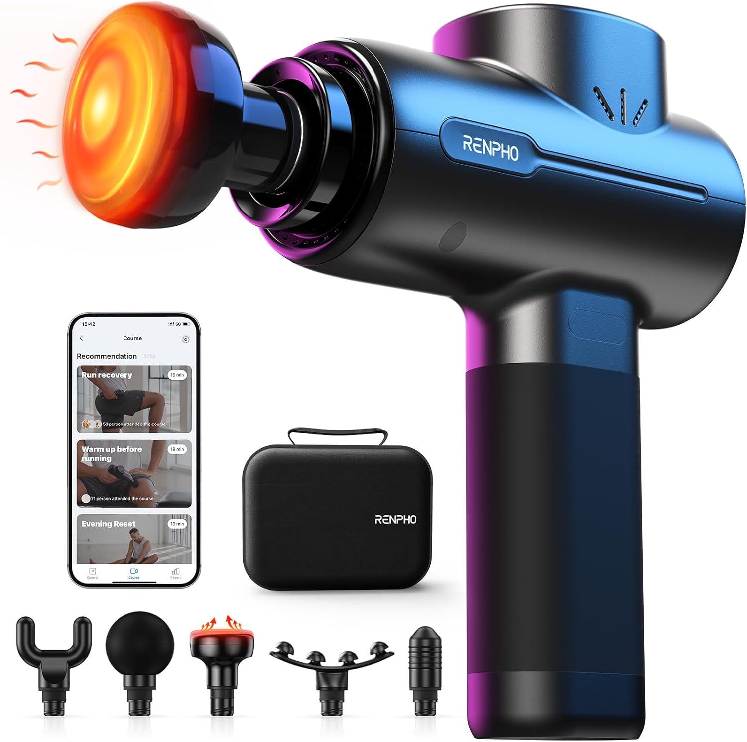 imageRENPHO Foot Massager and Massage Gun with Heat