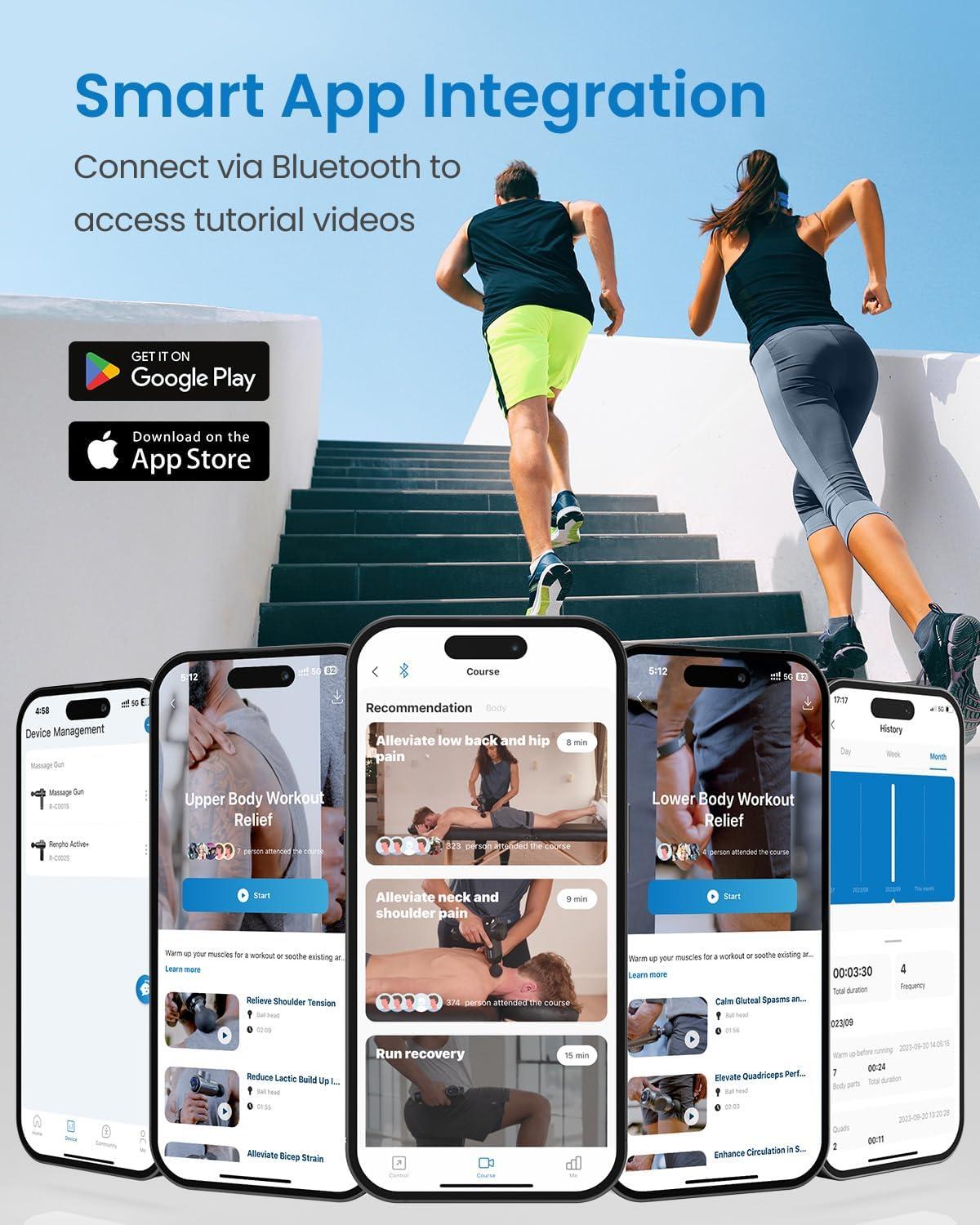 imageRENPHO Foot Massager and Massage Gun with Heat