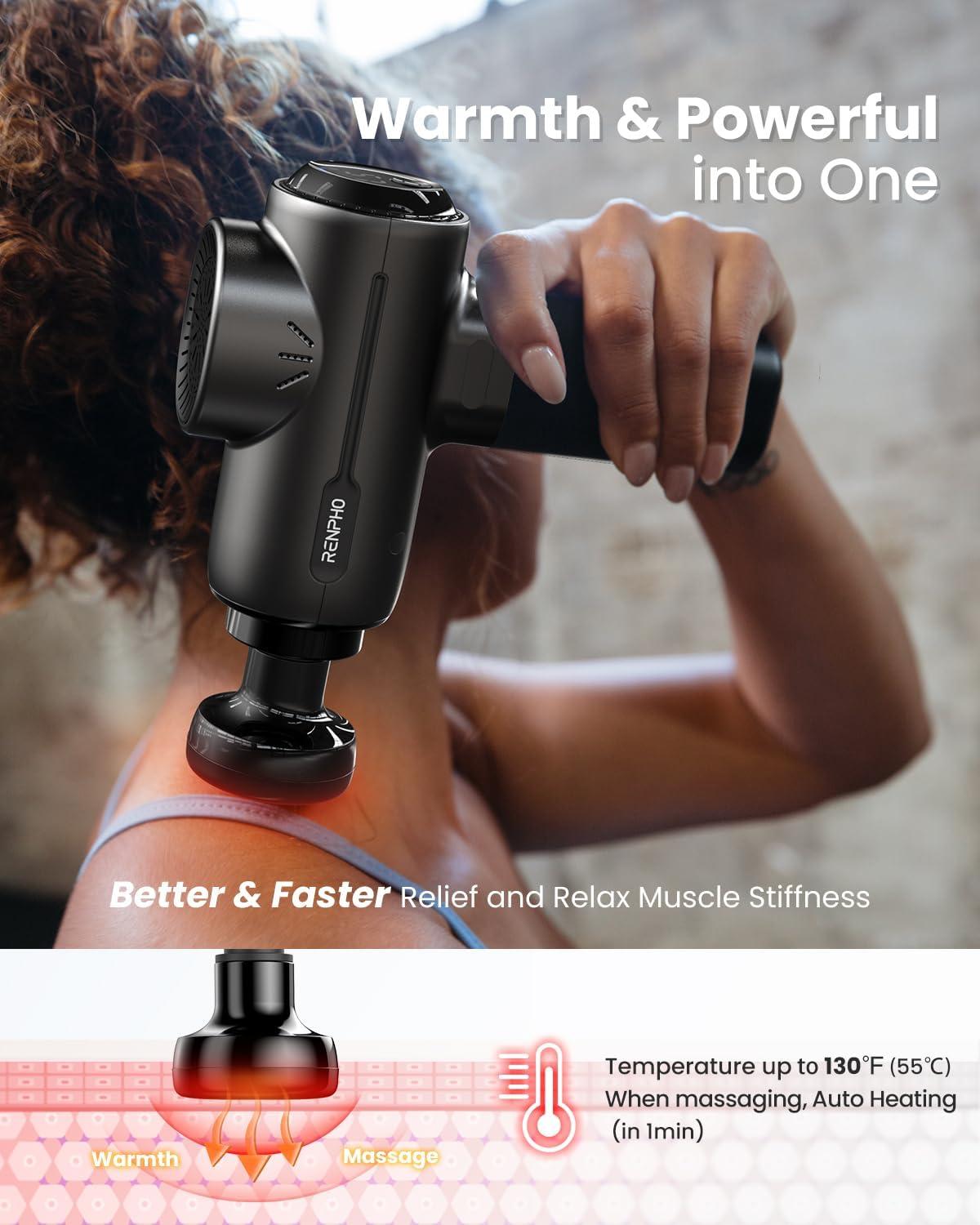imageRENPHO Foot Massager and Massage Gun with Heat