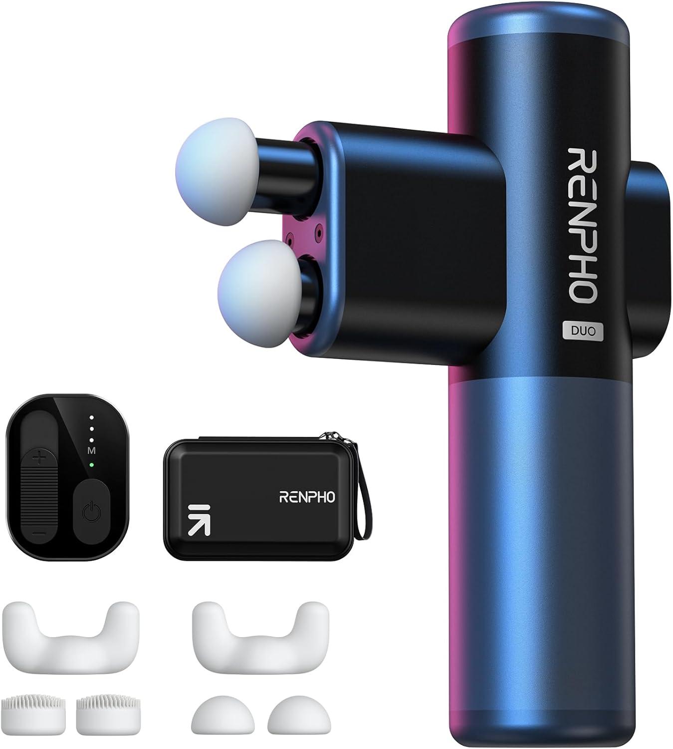 imageRENPHO Hand Held Massager Duo Mini Massage Gun