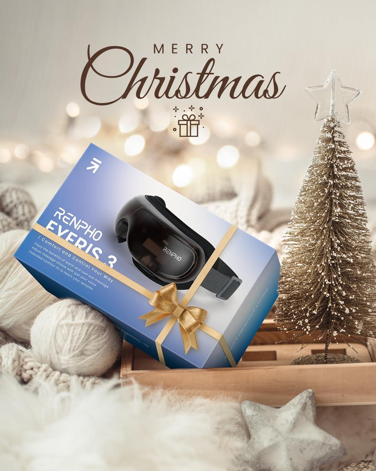 imageRENPHO Massage Gun Deep Tissue with Charging Stand Heat and Cold Head Eyeris 3 Eye Massager with Heat and Cooling for Migraines