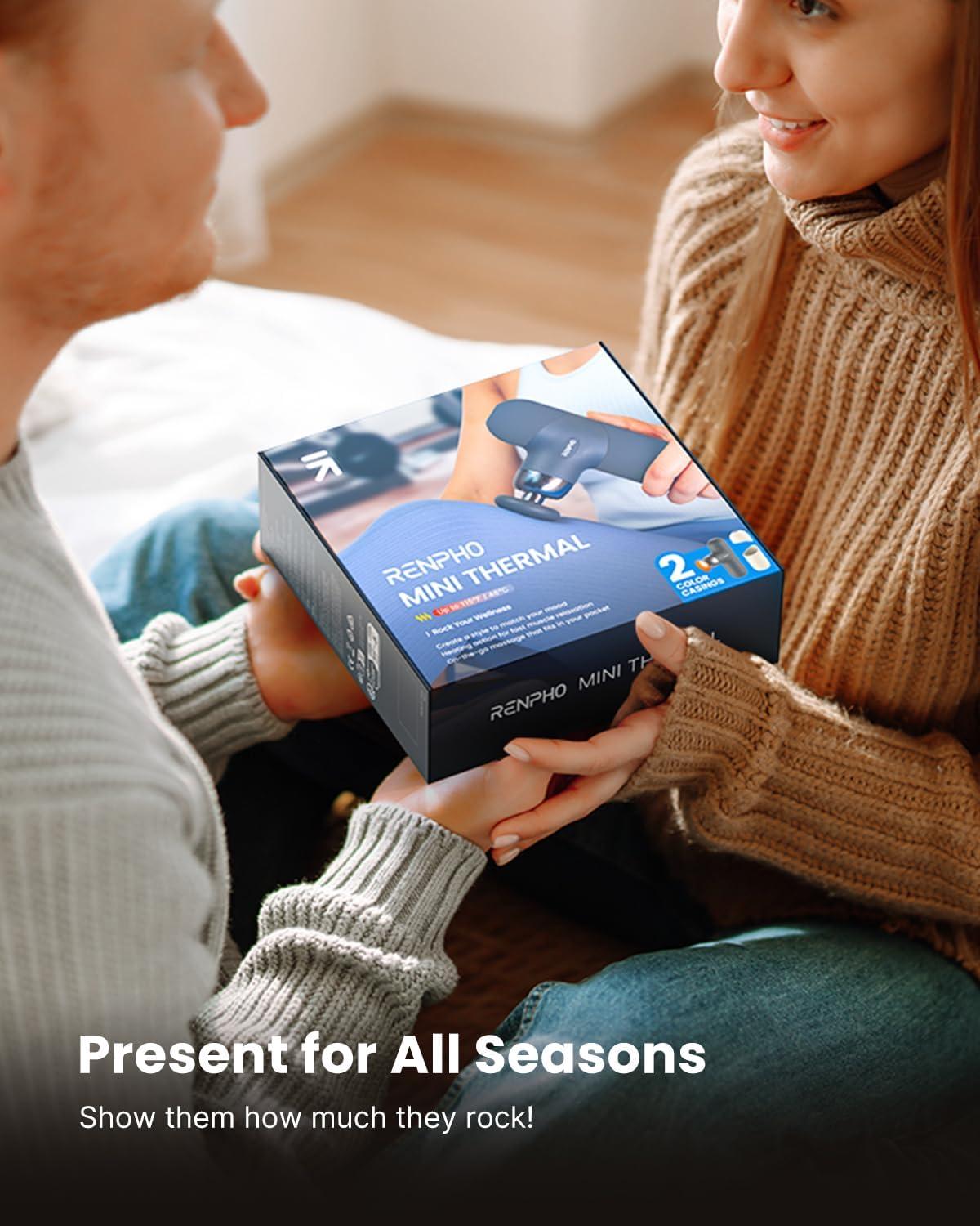 imageRENPHO Mini Thermal Massage Gun with Heat FSA HSA Eligible Eye Massager