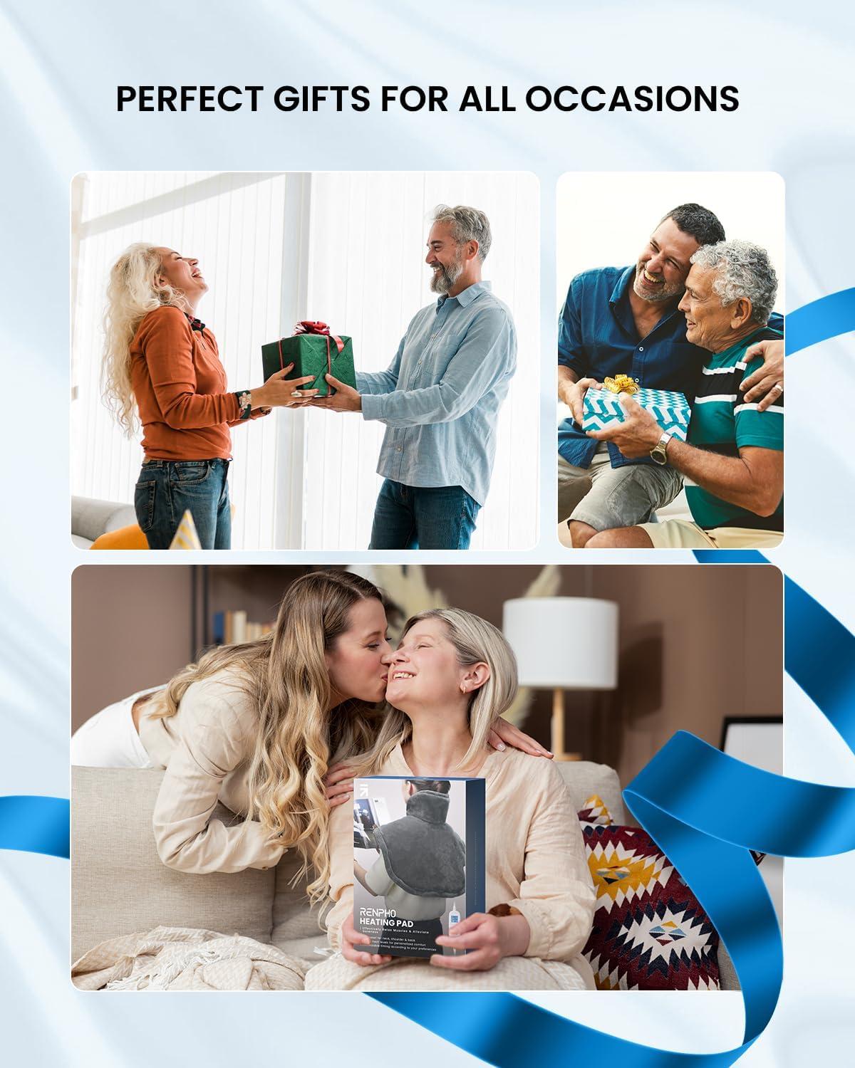 imageRENPHO Neck Shoulder Heating pad ampamp Heating Pad for Knee