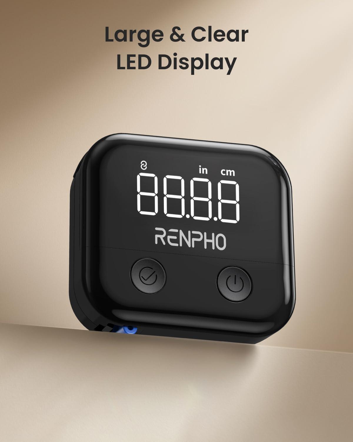 imageRENPHO Smart Scale for Body Weight with 7in1 Large Display RENPHO Rechargeable Smart Body Measuring Tape