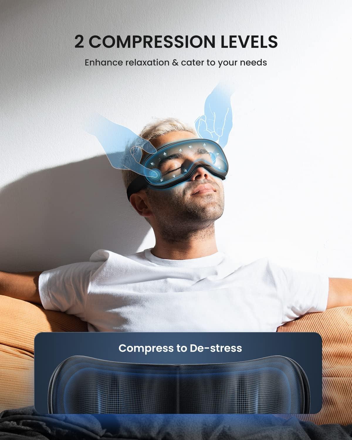 imageRENPHO Thermacool Massage Gun Deep Tissue with Heat and Cold Head Eyeris1 Eye Massager for Migraine with Remote Compression Bluetooth