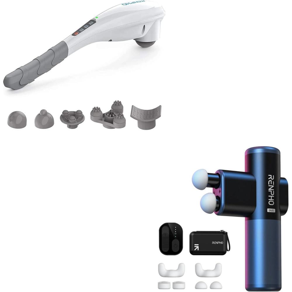 imageRENPHO Hand Held Massager Duo Mini Massage Gun