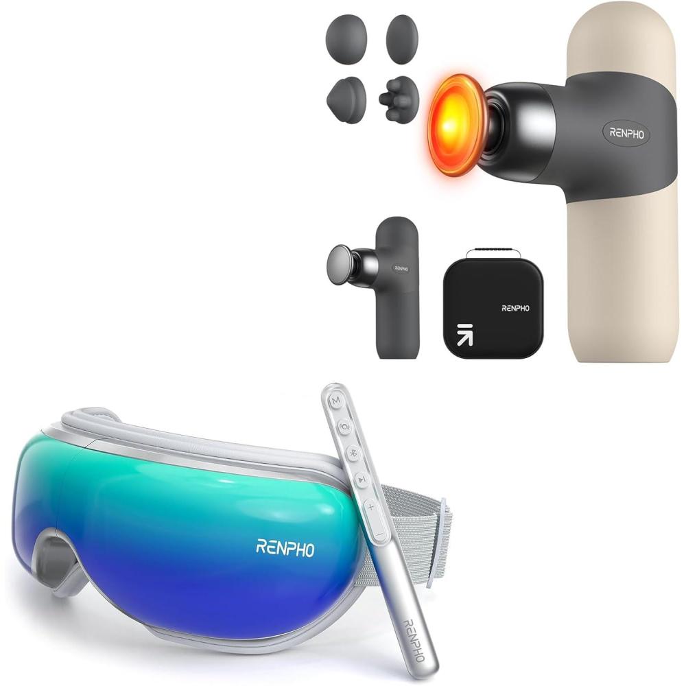 imageRENPHO Mini Thermal Massage Gun with Heat FSA HSA Eligible Eye Massager