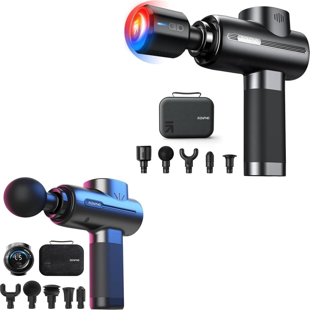 imageRENPHO Thermacool Massage Gun Deep Tissue with Heat and Cold Head Massage Gun Deep Tissue Muscle Percussion Massager Gun