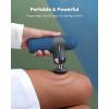 imageRENPHO Mini Thermal Massage Gun with Heat Portable Deep Tissue Percussion Massager Color Silicone Sleeves Travel Size with Carry CaseNavy