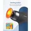 imageRENPHO Mini Thermal Massage Gun with Heat Portable Deep Tissue Percussion Massager Color Silicone Sleeves Travel Size with Carry CaseNavy