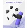 imageRENPHO Mini Thermal Massage Gun with Heat Portable Deep Tissue Percussion Massager Color Silicone Sleeves Travel Size with Carry CasePurple