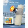 imageRENPHO Mini Thermal Massage Gun with Heat Portable Deep Tissue Percussion Massager Color Silicone Sleeves Travel Size with Carry CaseWhite